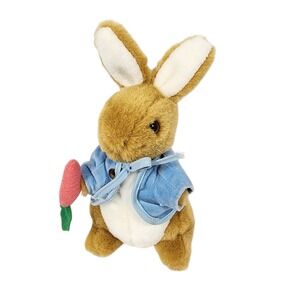 Peter Rabbit Plush Toy‎ Blue Jacket Carrot Eden Brand Collectible